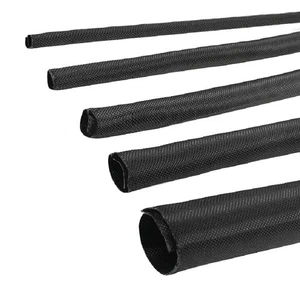 Funda de cable negra material de nailon confiable para arnés de cables automotriz 516 mm - Imagen 1 de 15