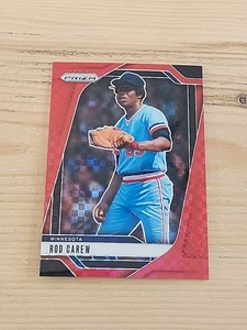 2025 Prizm Baseball Rod Carew Red Power Prizm Minnesota Twins SP #73/99 HOF - Foto 1 di 2
