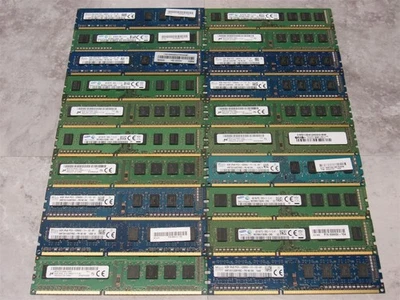 20 LOT - 4GB PC3-12800U DDR3 1600MHz MEMORY RAM for DESKTOP PCs ~ Major Brands - Image 1 of 3