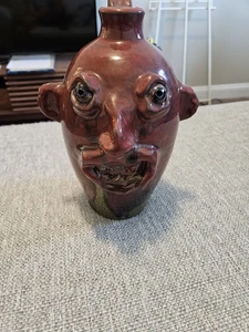 SELTENE Kanne mit hässlichem Gesicht, vom späten Kit Vanderwal, Lantern Hill Pottery - Bild 1 von 11