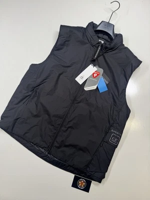 BNWT C.P. COMPANY Metropolis Pertex Vest Black Rrp £425   Large.    / P2P 22”. - Image 1 of 4