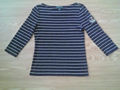 Ralph Lauren Top PM Navy Blue Gold Metallic - Image 1 of 4