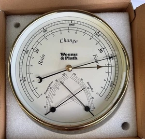 Weems & Plath Endurance Brass 145 Barometer ONLY Nautical Ship Boat Bend READ - Picture 1 of 13