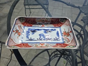 Japanese Arita Imari Porcelain Rectangular Fish Plate Edo Period Japan - Picture 1 of 24