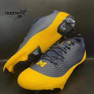 Size 10-Jordan Vapor Edge Speed 360 2 'Michigan Wolverines' PE Football Cleats - Picture 1 of 8