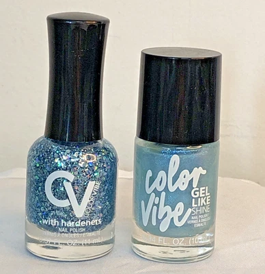 LA Colors Lunar & Cold as Ice Color Vibe Coordinador Esmalte de Uñas Brillos Azul Foto 1 de 3