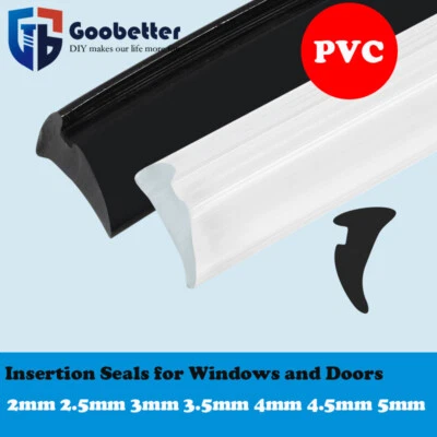 PVC Window & Door Wedge Gasket Seal Double Glazing Rubber Repair Draught Seal - Image 1 of 4