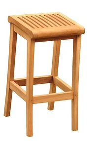 STOOL BAR CHAIRS A+ GRADE TEAK SET GARDEN OUTDOOR PATIO NEW - GIVA COLLECTION - Picture 1 of 6