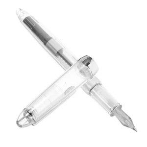 Student Office Clear Fountain Pen Demonstrator Calligraphy Exercising Black - Imagen 1 de 12