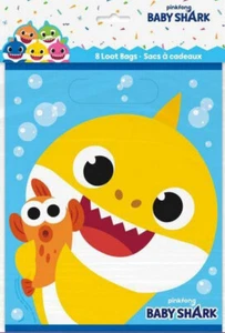 BABY SHARK DooDooDoo Happy Birthday Party treat LOOT BAGS favors goodies 8pcs - Picture 1 of 1
