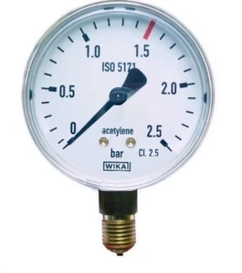 Manometer Acetylen Gas Arbeitsdruck 2,5bar - Bild 1 von 2