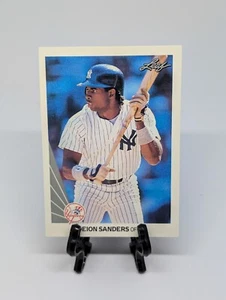 💎DEION “PRIME TIME” SANDERS 💎1990 Leaf #359 New York Yankees - Picture 1 of 6