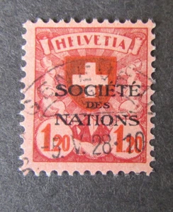SWITZERLAND OFFICIALS SCOTT 2032a HFLVETIA ERROR 1935 USED - Picture 1 of 2
