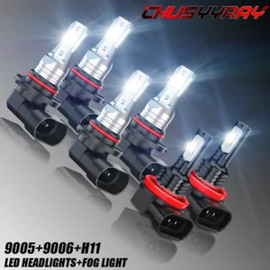 For Chevrolet Silverado 2500 HD 2008-2017 LED Headlight + Fog Light Bulbs 6000K - Picture 1 of 12