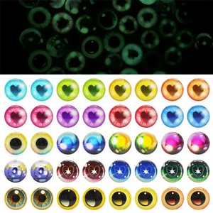 Dome Dragon Eyes Round Glass Cabochons Scrapbook Animal Eye Glow in Dark Toy Eye - Picture 1 of 26