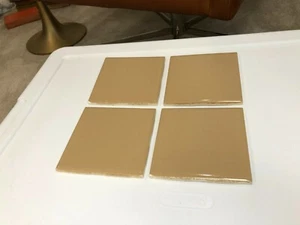 4 X Vintage Monarch MTF ceramic wall tile Beige Toasty Almond Brown 4" X 4"+ - Picture 1 of 4