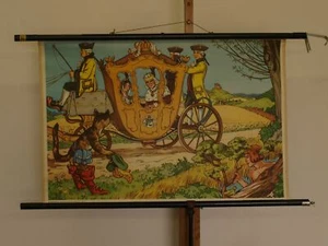 El Gato Con Botas Coche De Caballo Gebr. Grimm Imagen De Cuento ~1960 86x57 - Imagen 1 de 5