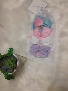 5 Pcs 5" Baby Girls Huge Ribbon Boutique Hair Bows Kids Hair Clip - Picture 1 of 3