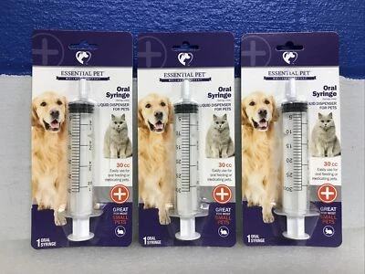 Jeringa Oral Essential Pet 30cc Dispensador Líquido Lote De 3 Nuevo Precintado Foto 1 de 2