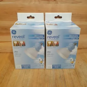 2 PACK: GE REVEAL Dimmable 26w Light Bulb 1100 lumens soft white UL 7.3 YR LIFE - Picture 1 of 4