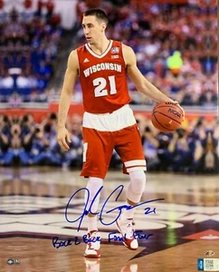 WI Badgers Basketball JOSH GASSER Signed 16x20 Photo #2 AUTO w/ B2B FINAL 4 - Picture 1 of 1