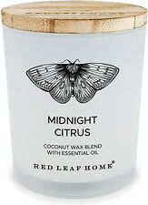 Large Red Leaf Home Midnight Citrus Scented Candle With Two Wicks