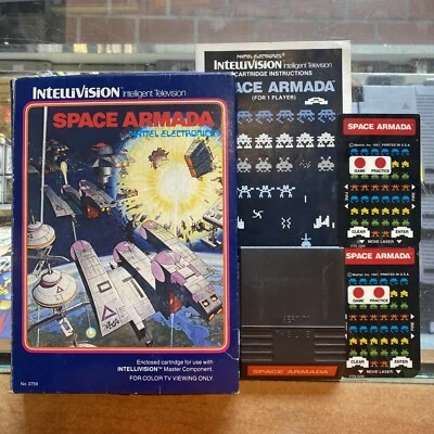 Space Armada Intellivision Game In Box + Manual + Both Overlays • Boxed • Mattel - Image 1 of 4