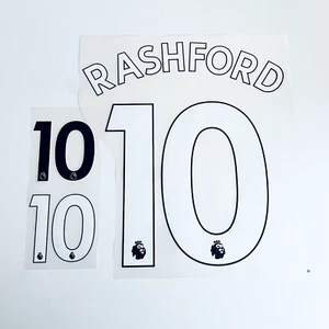 MANCHESTER UNITED Marcus Rashford #9 Premier League Lettering Iron On English - Picture 1 of 3