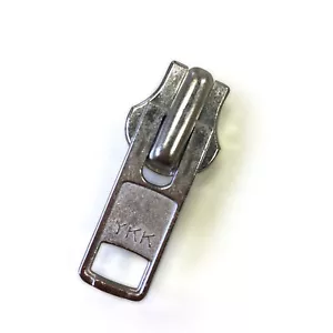 YKK #10 Metal Pestaña Corta Cremallera Tirón Hardware Níquel - Paquete de 5 - Imagen 1 de 4