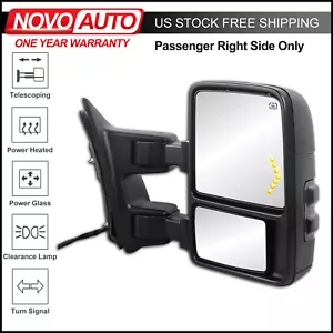 Espejo retrovisor eléctrico de remolque con señal para pasajero Ford F250 F350 Super Duty 2008-16 - Imagen 1 de 12