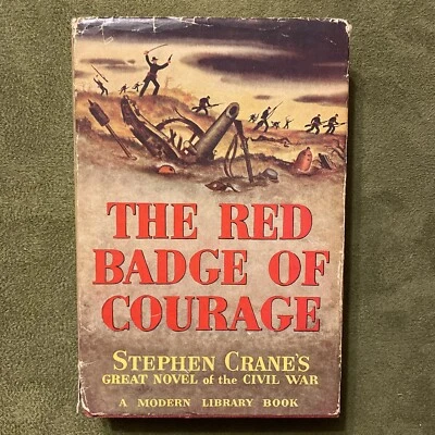 (c) 1951 — The Red Badge of Courage by Stephen Crane Novel Modern Library HC Foto 1 de 4