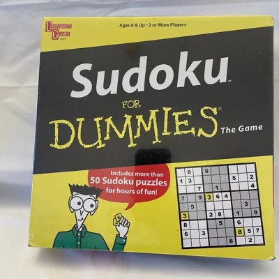 Sudoku for Dummies The Game by University Games Family Fun Board Game NEW sealed - Image 1 of 2