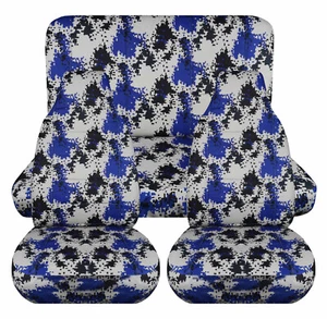 Juego completo de fundas de asiento de coche frontales + traseros pixeles camuflados azul se adapta a 1989-1998Geo Tracker - Imagen 1 de 4