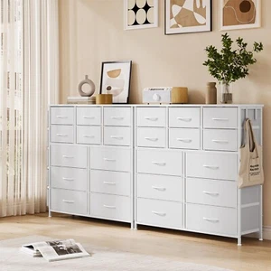 12-Drawer Dresser for Bedroom Chest of Drawer Storage Organizer Wood Top Cabinet - Picture 1 of 83
