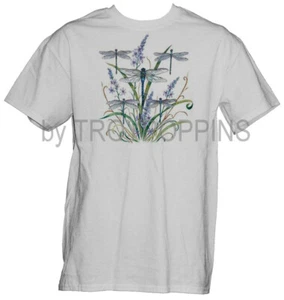 1-CAMISETA ESTAMPADA CON GRÁFICO DE FLORES DE PRIMAVERA DESGASTE INSECTOS INSECTOS ENCAJE LIBÉLULA - Imagen 1 de 7