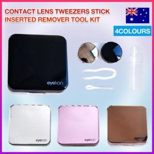 Contact Lens Tweezers Stick Inserted Remover Tool Kit Tip Storage Case Box Sets - Picture 1 of 20