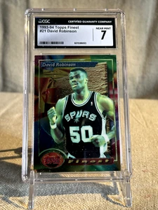 1993-94 Topps Finest - #21 David Robinson CGC 7 - Near Mint - Picture 1 of 2