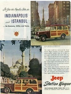 OLD 1948 SATURDAY EVENING POST AMERICAN JEEP STATION WAGON MOTOR CAR ADVERT b188 - Foto 1 di 1