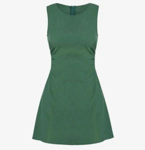 Mini Vestido Zaful Verde Profundo Corte Cintura S - Vendedor de EE. UU., Envío Gratis - Imagen 1 de 5