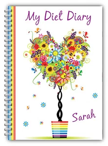 PERSONALISED DIET DIARY FOR SLIMMING AND WEIGHT LOSS/3 MONTHS FOOD TRACKING/TREE - Picture 1 of 5