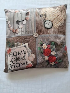Zirbenkissen mit Füllung,30x30 cm, Hotelverschluß, Home sweet home , Handarbeit - Bild 1 von 2
