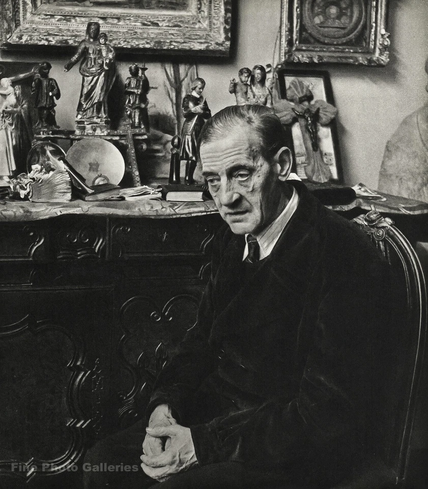 1955 Vintage MAURICE UTRILLO Artist By WILLY MAYWALD Original Photo Gravure Art - Image 1 of 1