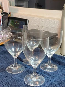 4- Vintage Schott Zwiesel Crystal Water Goblets 6 ¼” L@@K NICE - Picture 1 of 3