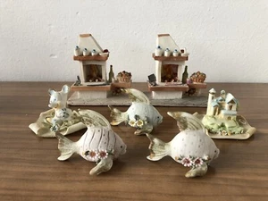 Stock Di 7 Decorazioni In Ceramica Biscuit Made In Italy - Imagen 1 de 17