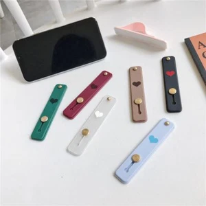 Hand Band Bracket Silicone Finger Ring Grip Stand Push Pull Phone Holder - Photo 1 sur 35