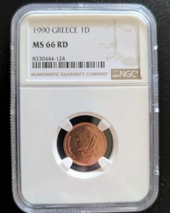 1990 NGC GREECE 1D MS66 RD - Picture 1 of 2