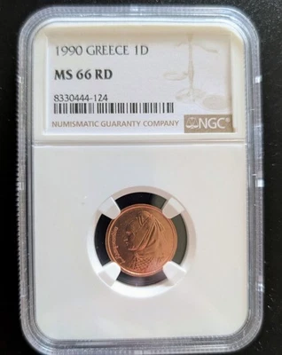 1990 NGC GREECE 1D MS66 RD - Image 1 of 2