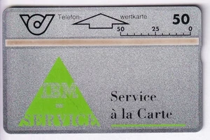 TEST CARTE CARD .. AUTRICHE 50U L&G PRIVEE ESSAI DUMMY IBM SERVICE 1990 TBE/LUXE - Picture 1 of 2