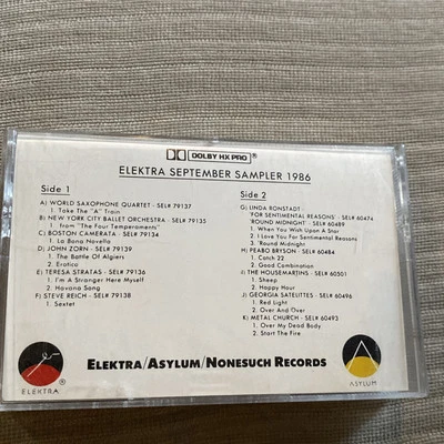 Sept 1986 Elektra Promo Sampler Steve Reich Georgia Satellites Metal Church RARE - Image 1 of 4