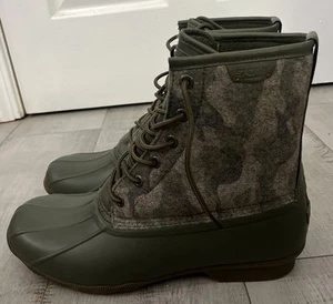 Botas de pato de caza resistentes al agua camufladas Sperry para hombre talla 12 zapatos VER NOTAS - Imagen 1 de 8